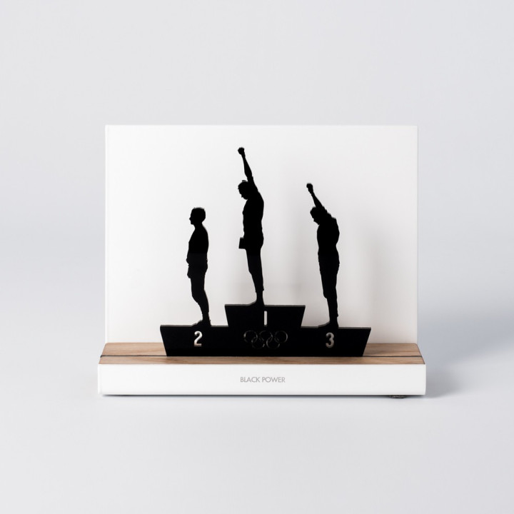 Figure "Black Power · Mexico 68 podium", front view