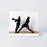 Figure "Boxe · Deux boxeurs en combat", vue de face