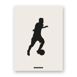 Poster, affiche Silhouette Soccer Football, Cadeaux et merch