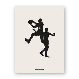 Affiche décoratif de scène sportive “BASKET 04” | SPORTS Collection | Souvenirs