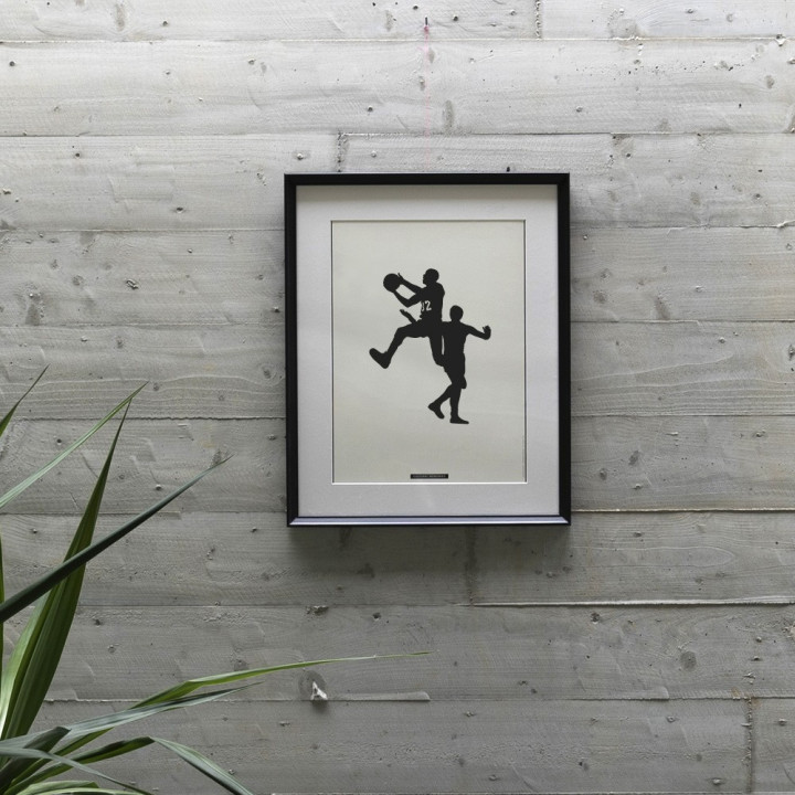 Affiche décoratif de scène sportive “BASKET 04” | SPORTS Collection | Souvenirs