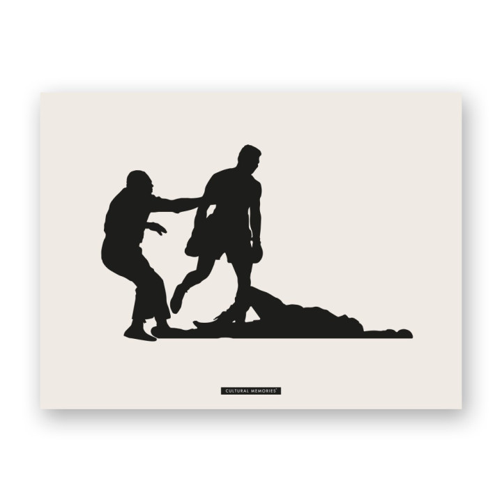 Affiche "Boxe · K.-O. avec l'arbitre", l'illustration complète