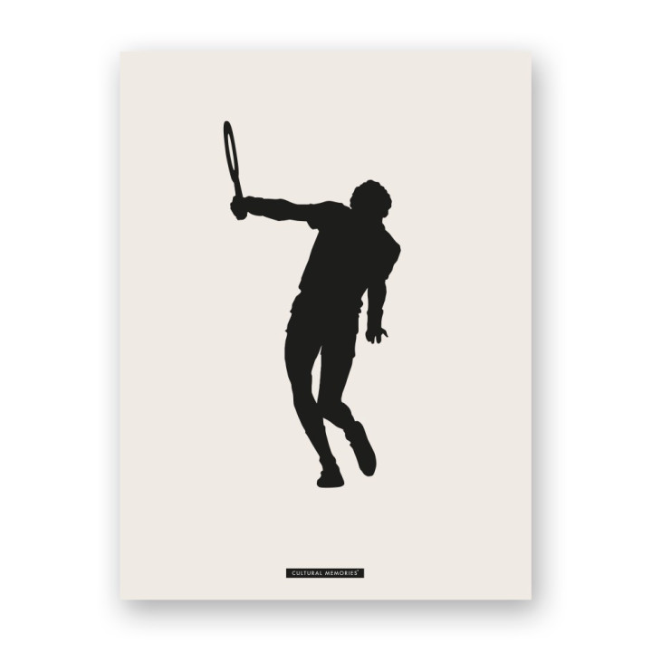 Print "Tennis · One-handed backhand", the full artwork