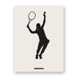 Affiche "Tennis · Joueuse au service", l'illustration complète