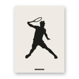 Lámina "Tenis · Revés a una mano abierto", la ilustración completa
