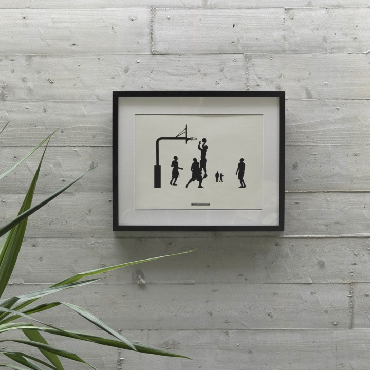 Affiche décoratif de scène sportive “BASKET 06” | SPORTS Collection | Souvenirs