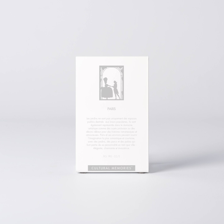 Sleeve of the figure "ROMANTIC GARDEN" with the text explaining the silhouette