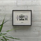 Print "ABBESSES SUBWAY" framed and hanging on a wall