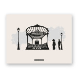 Lámina "METRO ABBESSES", la ilustración completa