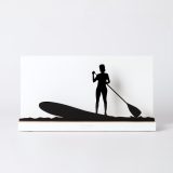 Figure "Stand up paddle · Pagayeuse debout", vue de face