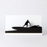 Figure "Paddle surf · Riding into the wave", front view