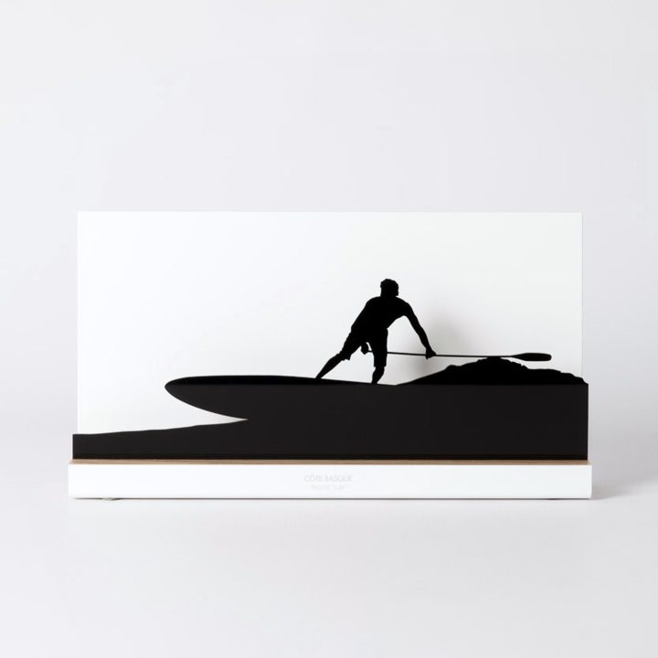 Figure "Paddle surf · Riding into the wave", front view