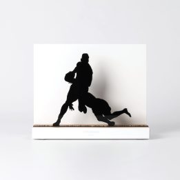 Figura "Rugby · Placaje al portador", vista de frente