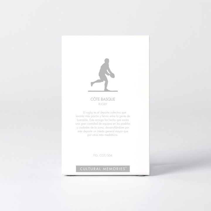 Coffret de la figure "Rugby · Joueur prêt à passer" avec le texte qui explique la silhouette