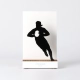 Figure "Rugby · Player facing forward with the ball", front view