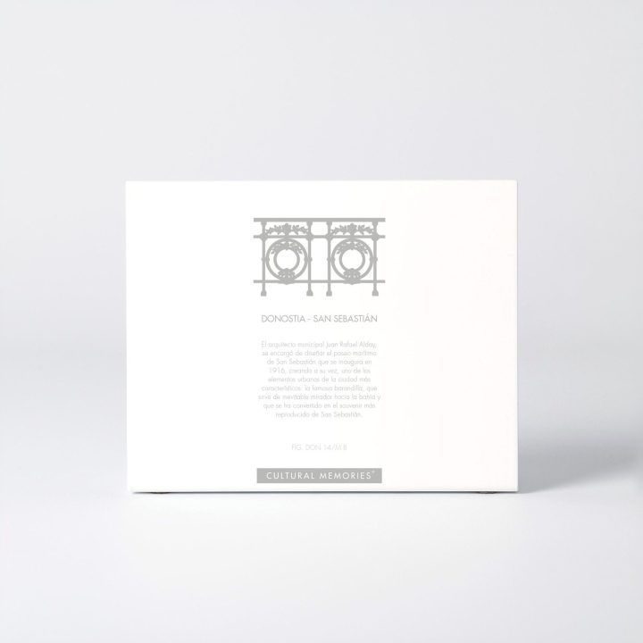 Sleeve of the figure "DOUBLE WHITE RAILING" with the text explaining the silhouette