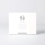 Coffret de la figure "OLENTZERO ET MARI DOMINGI" avec le texte qui explique la silhouette