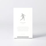 Coffret de la figure "Pelotari · Coup bas (azpiko kolpea)" avec le texte qui explique la silhouette