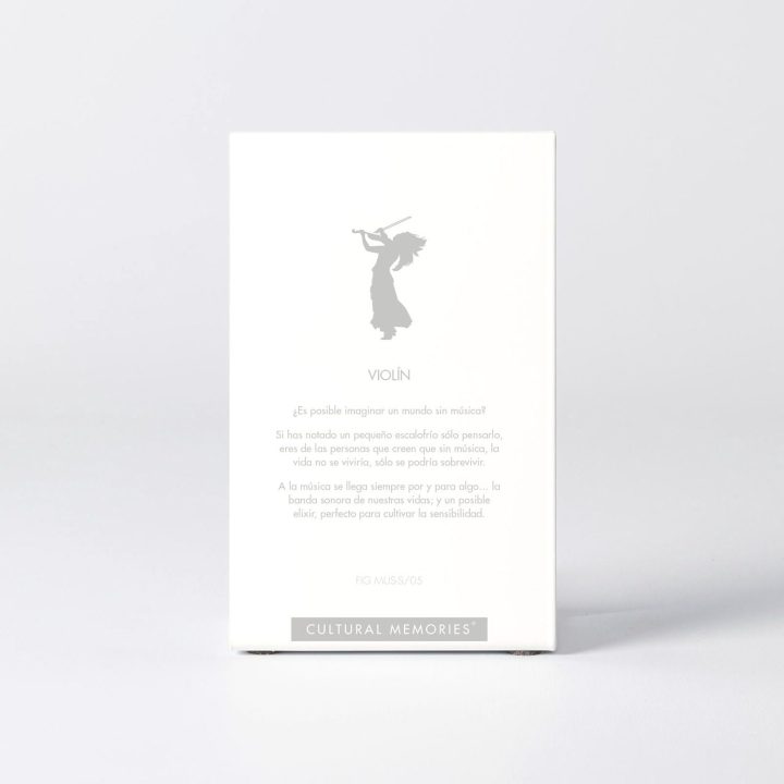 Estuche de la figura "VIOLÍN" con el texto que explica la silueta