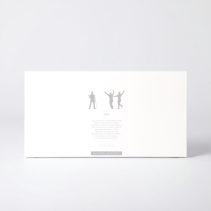 Sleeve of the figure "Golf · Celebration before the crowd" with the text explaining the silhouette
