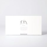 Sleeve of the figure "Handball · Attacker between two defenders" with the text explaining the silhouette