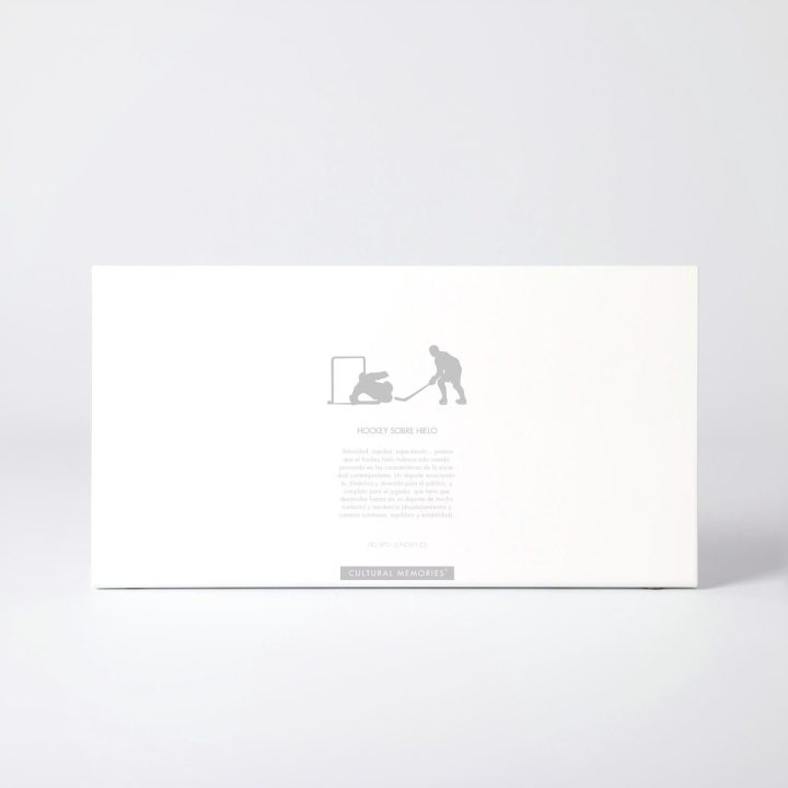 Sleeve of the figure "Ice hockey · Shot on the goalkeeper" with the text explaining the silhouette