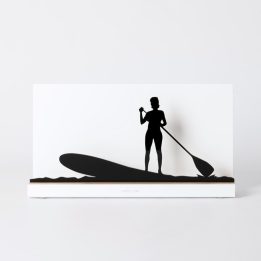 Figure "Paddle surf · Woman paddling upright", front view