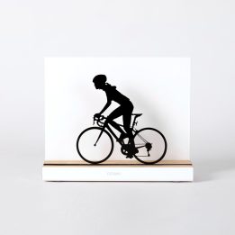 Figure "Cycling · Woman cyclist", front view