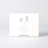 Sleeve of the figure "Fencing · Lunge" with the text explaining the silhouette