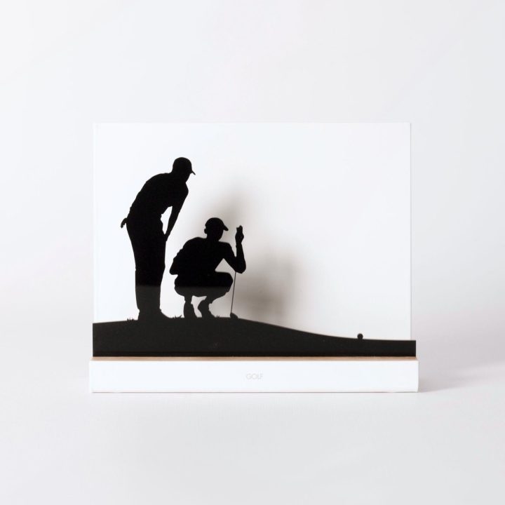 Figure "Golf · Lecture du green", vue de face
