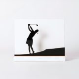 Figure "Golf · Woman golfer on the fairway", front view