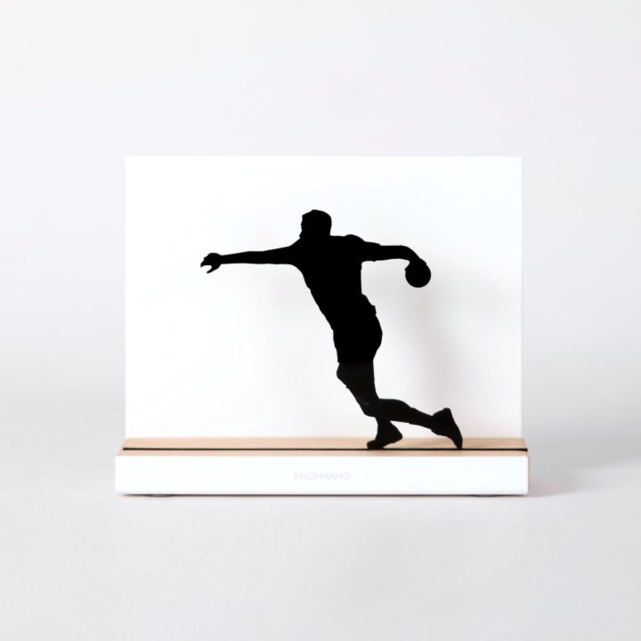 Figure "Handball · Tir en appui", vue de face