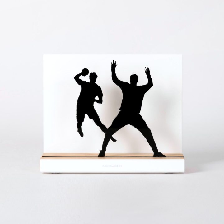 Figure "Handball · Shooter against a defender", front view