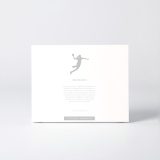 Sleeve of the figure "Handball · Women's jump shot" with the text explaining the silhouette