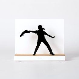 Figure "Jai alai · Woman player throwing with the cesta", front view