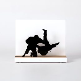 Figure "Judo · Seoi-nage, projection par-dessus l'épaule", vue de face