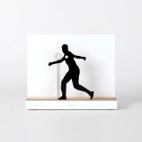Figure "Basque pelota · Pelotari winding up a volley, hook", front view