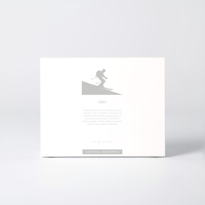Coffret de la figure "Ski · Descente de la pente" avec le texte qui explique la silhouette