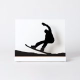 Figure "Snowboard · Heelside carve", front view
