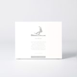 Sleeve of the figure "Snowboard · Heelside carve" with the text explaining the silhouette
