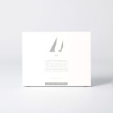 Sleeve of the figure "Sailing · Two sailboats under way" with the text explaining the silhouette