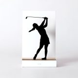 Figure "Golf · Woman golfer's swing", front view