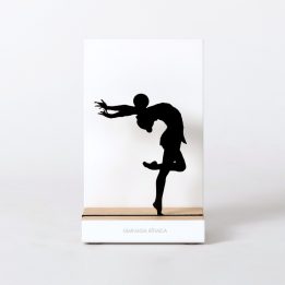 Figure "Rhythmic gymnastics · Back arch in a turn", front view