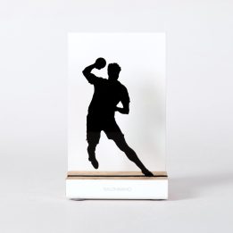 Figure "Handball · Joueur armant le bras", vue de face