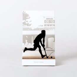 Figure "Field hockey · Player striking the ball", front view
