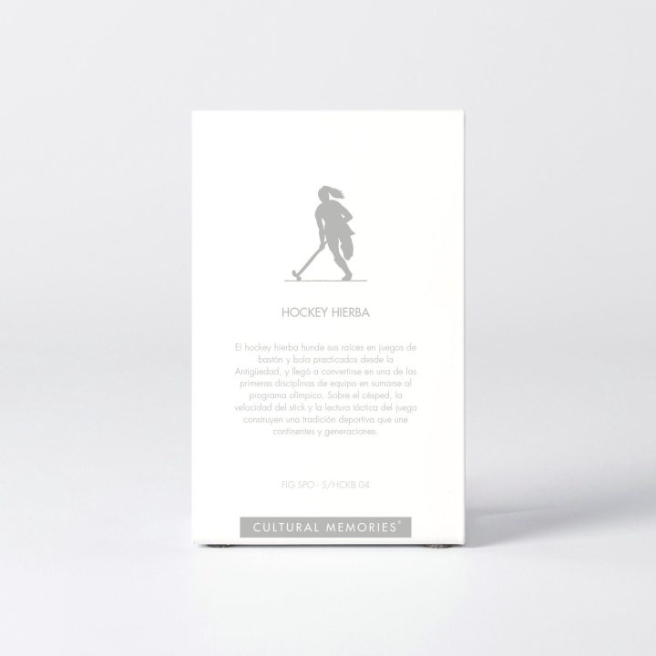 Coffret de la figure "Hockey sur gazon · Joueuse à la queue-de-cheval" avec le texte qui explique la silhouette