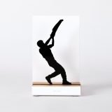 Figure "Jai alai · Cesta held high", front view