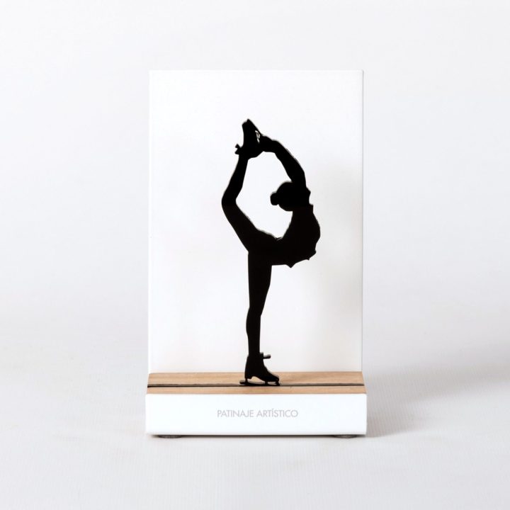Figure "Figure skating · Biellmann spin", front view