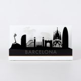 Figure "Barcelona skyline with lettering", front view