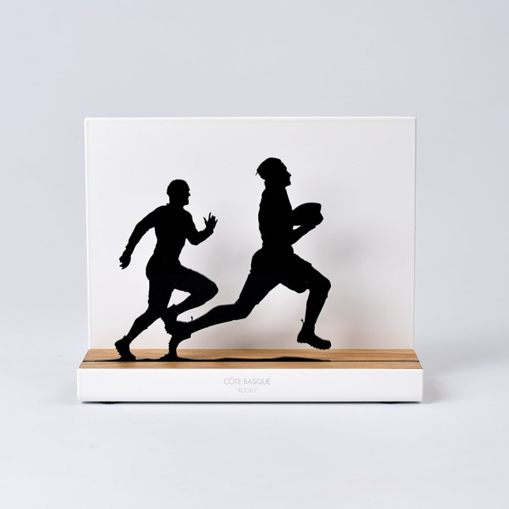 Figure "Rugby · Running with the ball, chased", front view